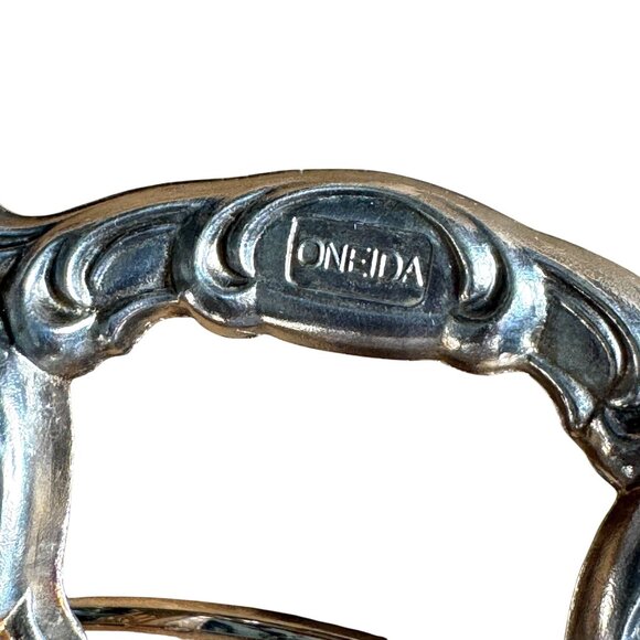Vintage Oneida Silver-Plated Warming Chafing Pedestal Stand Only No Lid No Dish - Picture 6 of 10